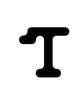 image of a capital T with rounded serifs